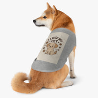 Customizable Cute Pet Tank Top - I Love My Pet, Dog Apparel, Pet Lover Gifts, Summer Dog Fashion, Comfortable Dog Clothing