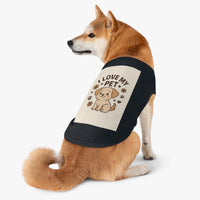 Customizable Cute Pet Tank Top - I Love My Pet, Dog Apparel, Pet Lover Gifts, Summer Dog Fashion, Comfortable Dog Clothing