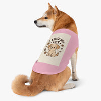 Customizable Cute Pet Tank Top - I Love My Pet, Dog Apparel, Pet Lover Gifts, Summer Dog Fashion, Comfortable Dog Clothing