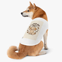 Customizable Cute Pet Tank Top - I Love My Pet, Dog Apparel, Pet Lover Gifts, Summer Dog Fashion, Comfortable Dog Clothing